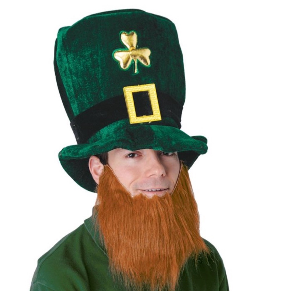 Green Leprechaun Hat with Beard